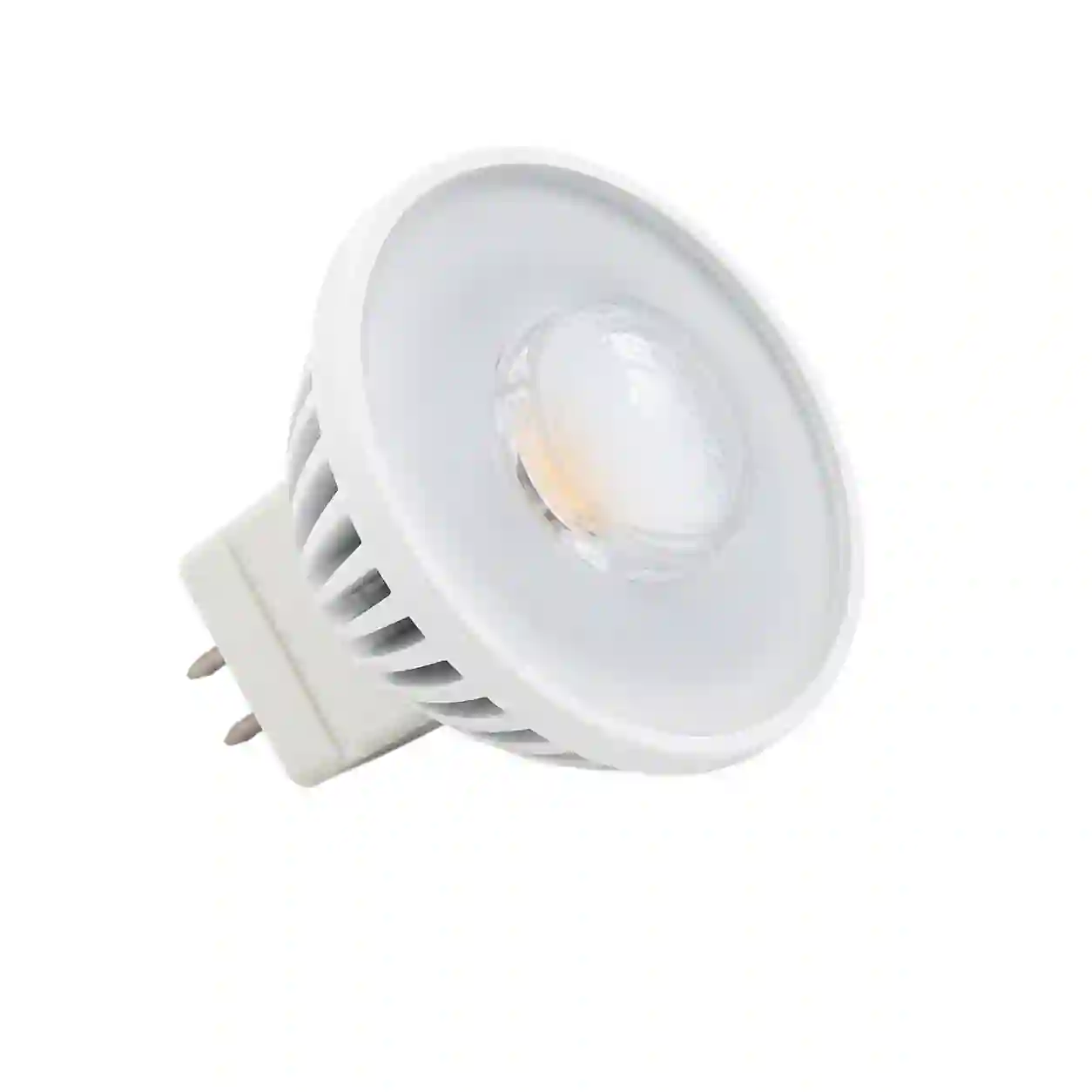 Malá LED žárovka MR11 s reflektorovým tělem a dvoukolíkovou paticí GU5,3